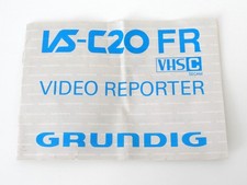 NOTICE CAMESCOPE VS-C20 FR VHSC SECAM GRUNDIG