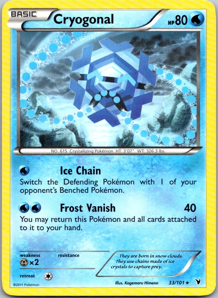 Cryogonal 33/101 Noble Victories Pokemon TCG R MP
