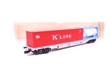 Fleischmann 5247 K Containertragwagen Container K-Line Eurotainer DC Spur H0 OVP
