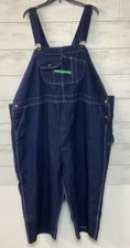 Key Imperial Bib Overalls Mens 62 X 21 Blue Denim Carpenter Farm Vintage READ