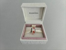 Authentic Pandora Sterling Silver / Cinnamon Stars Murano Glass Charm