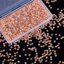 1100PCS 4mm Bicone Crystal Glass Beads for Jewelry Making, Sparkling Mini Beads