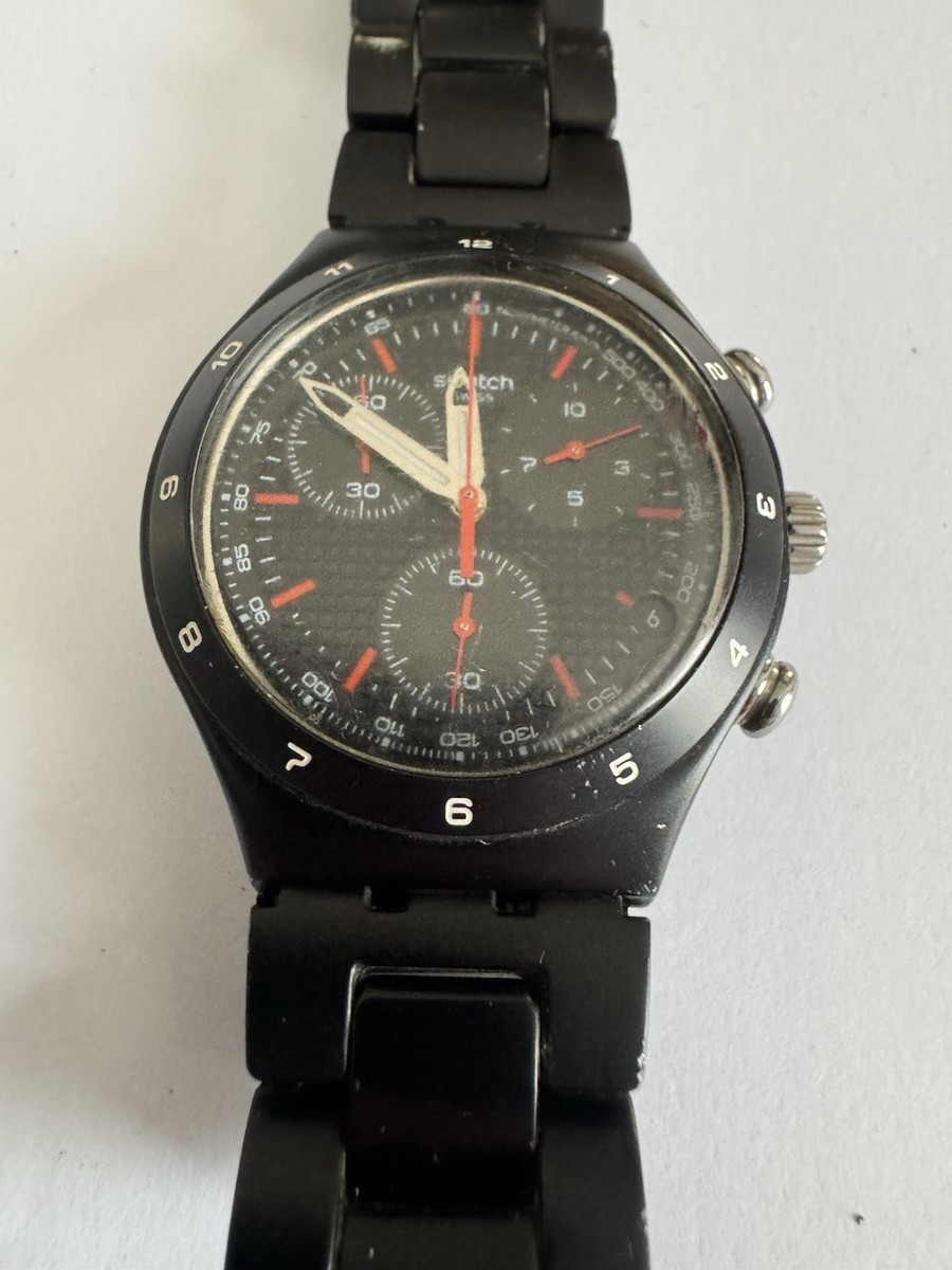 Swatch Irony Aluminium men's watch Chronograph Black Coat Four