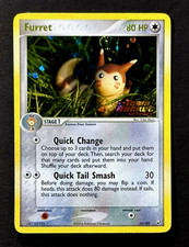 2004 Pokemon FURRET Ex Team Rocket Returns REVERSE HOLO Stamp Card 22/109 SWIRL on eBay