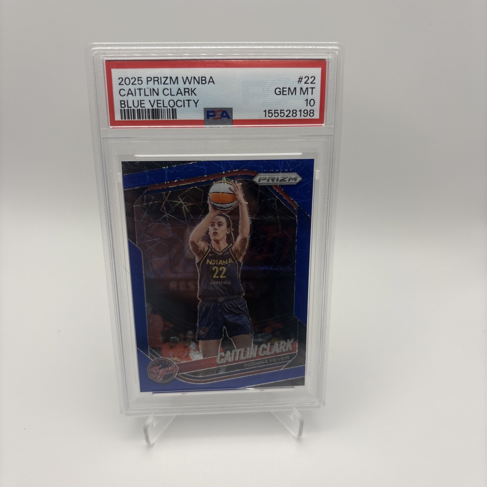 2025 PANINI PRIZM WNBA BLUE VELOCITY #22 CAITLIN CLARK PSA 10🔥🏀