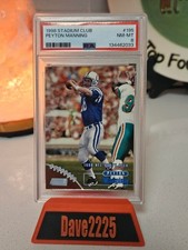 NEWLY GRADED! 1998 Stadium Club Peyton Manning Rookie Card #195 PSA 8 NM-MT. rookie card picture