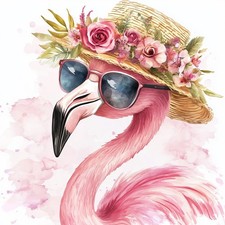 Flamingo Diamond Painting for Adults 5D Animal Diamond Art Kits Round Full Dr...