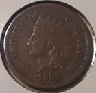 1880 Indian Head Cent 1c Philadelphia Mint US coin (48e-13377/RBT)