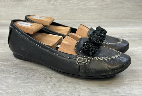 Mocassino da donna Cobb Hill by New Balance Elaine 8 5 in pelle nera scarpa slip on