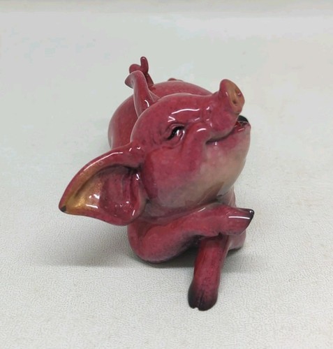Kitty’s Critters Pluma Amigos Cerdo Estatuilla Pigmalión Relajante Cerdo Rosa 5.5" Largo - Imagen 2 de 12