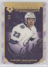 2019-20 Ultimate Collection Introductions Purple 9/9 Carter Verhaeghe #UI-19 to0