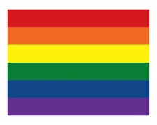 LGBTQ Gay Pride Rainbow Flag Car/Refrigerator Magnet 4" x 3" Indoor/Outdoor
