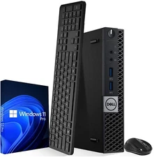 DELL Micro Desktop PC Computer i7, i5 Up to 32GB RAM, NVMe SSD, Windows 11 Wi-Fi
