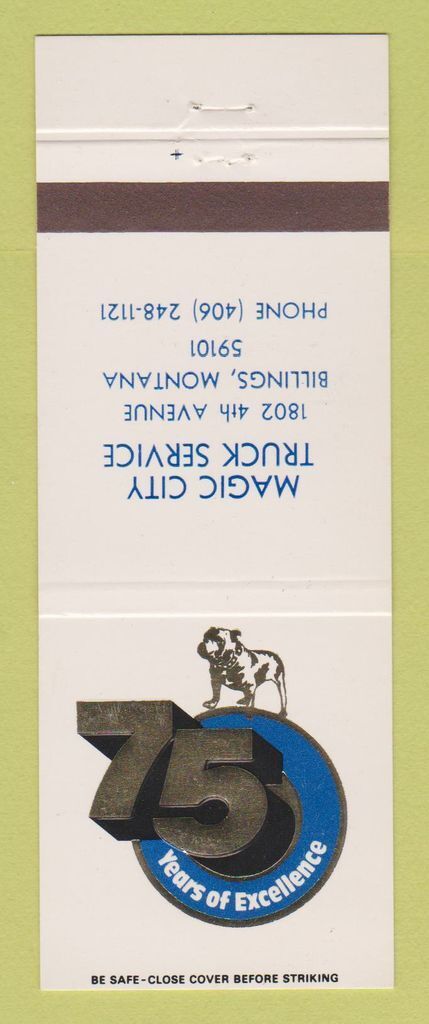 Matchbook Cover - Mack Semi Trucks Billings MT-image