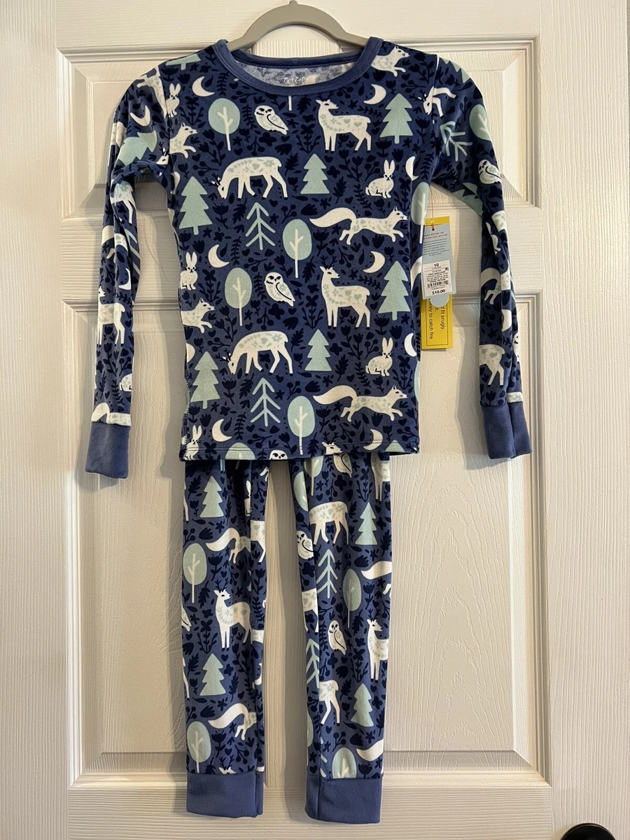 Cat Jack Kids Size 10 2 Piece Pajama Set Super Soft Forrest