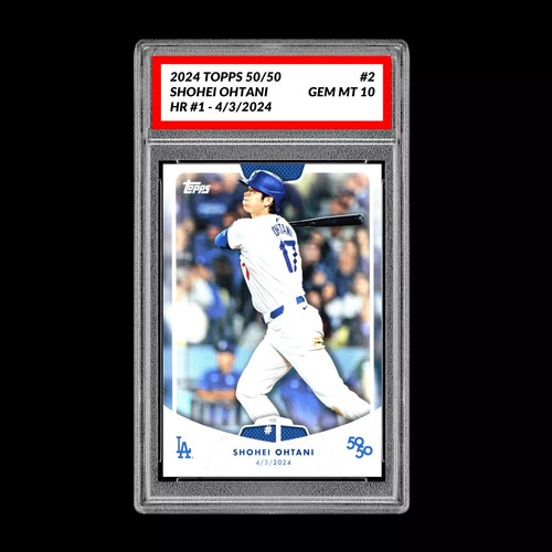Graded 10 SHOHEI OHTANI HR #1 - 2024 Topps 50/50 Card #2 Dodgers MLB History