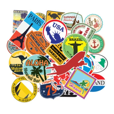 ⭐ 100 Stück Travel Reise Koffer Aufkleber Stickerbomb Aufkleber - Bild 1 von 4