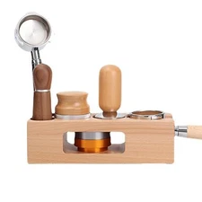 Beech Wood Espresso Tamping Station Portafilter Holder for 58mm Tampers