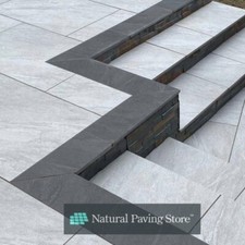 Porcelain Paving Slabs Black 900x150x20mm Edging Outdoor Patio Planks