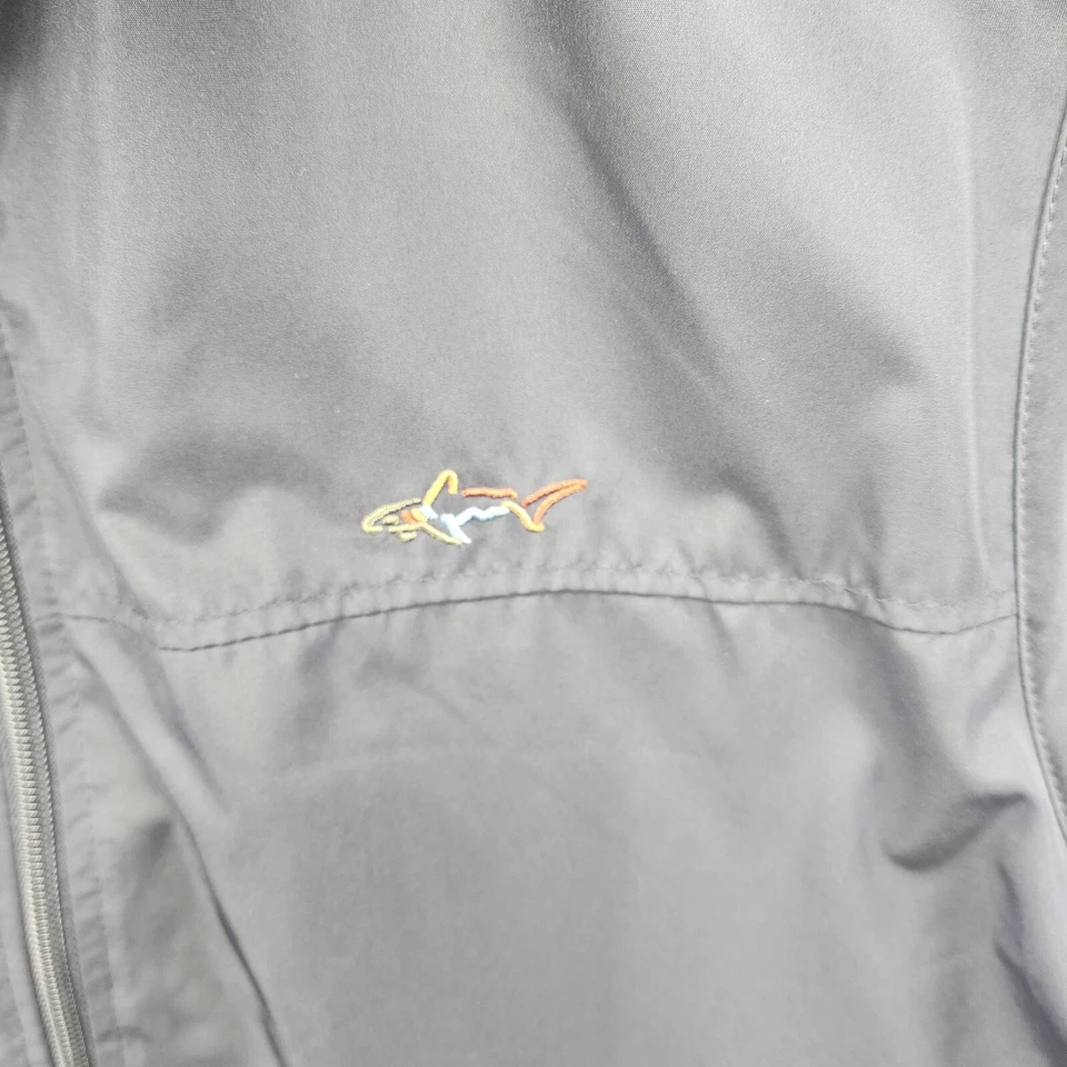 Greg Norman Golf Vest Medium Gray Windbreaker Fleece Lined Zip Tasso Elba - Image 3 of 4