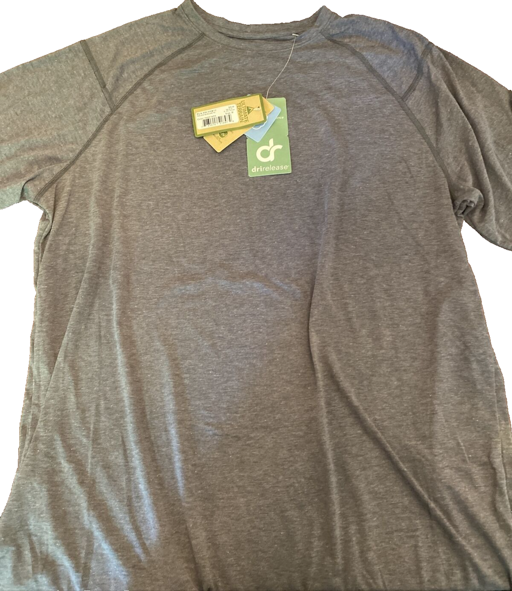 Ultimate Terrain Mens M Gray Asphalt Heather T-Shirt-Brand New