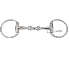 EGGBUTT Snaffle Horse Bit Lozenge Fat Double Joint Oval Link Stainless Steel New