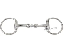 EGGBUTT Snaffle Horse Bit Lozenge Fat Double Joint Oval Link Stainless Steel New
