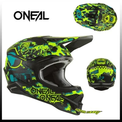 CASCO CROSS ENDURO MOTARD SERIE 3 O'NEAL ASALTO V.22 NEGRO NEÓN AMARILLO TALLA L - Imagen 1 de 2
