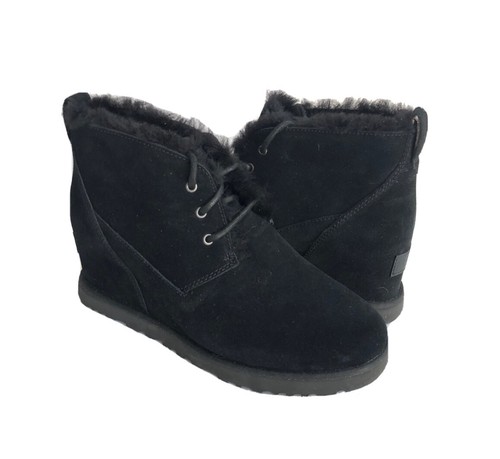 ugg black wedge bootie