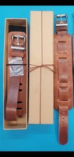 Citizen Bullhead 8110a Brad Pitt Leather Bund Strap Chrome Or Gold STRAP ONLY 