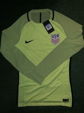 NIKE 2016/17 USA USMNT AEROSWIFT SOCCER JERSEY TEAM PLAYER ISSUE VOLT GREEN MED