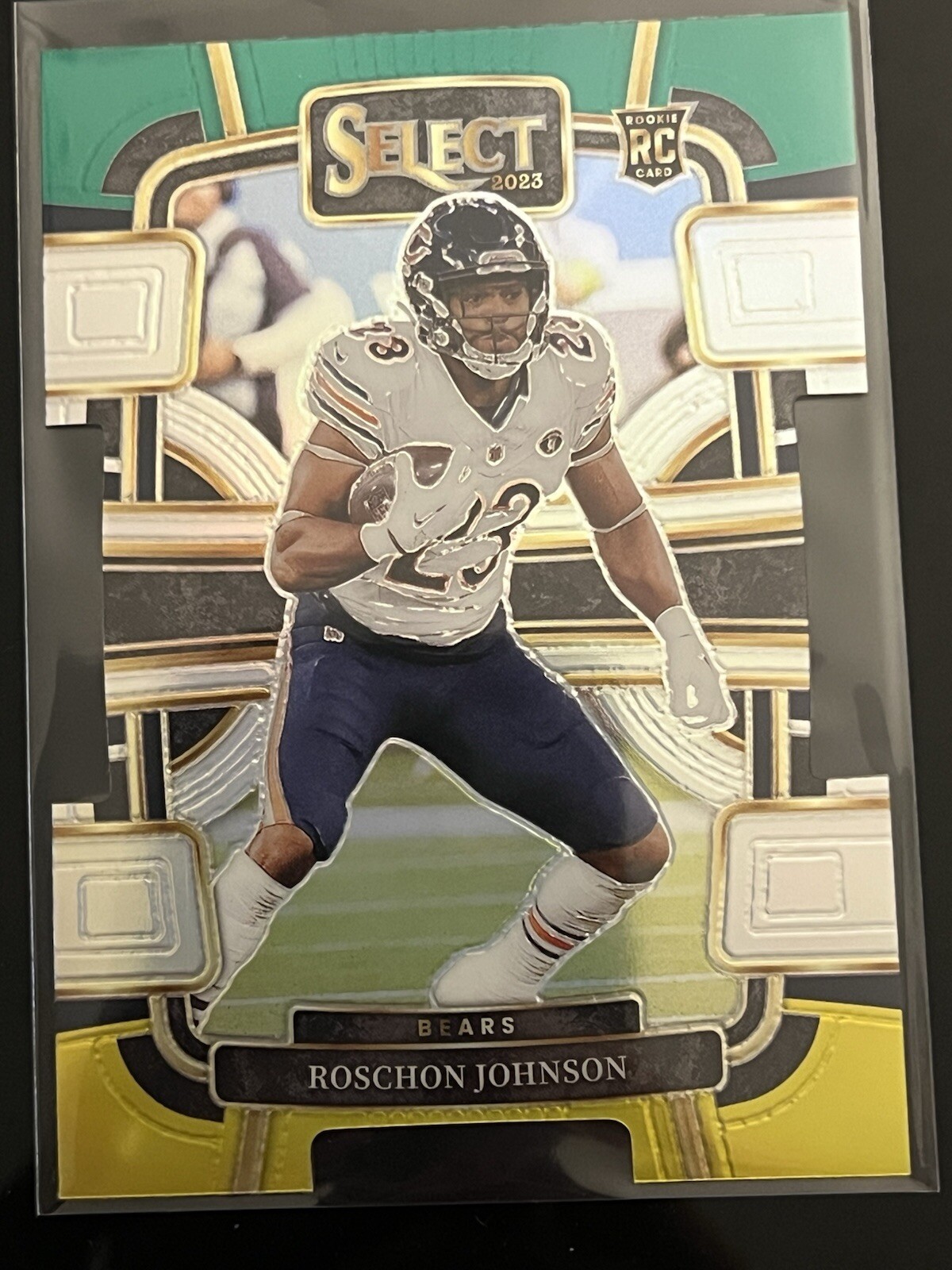 2023 Panini Select - Concourse Green & Yellow Prizm Die-Cut #19 Roschon Johnson