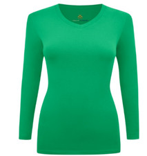 Natural Uniforms Women's Under Scrub Tee V-Neck Long Sleeve T-Shirt Top 7170