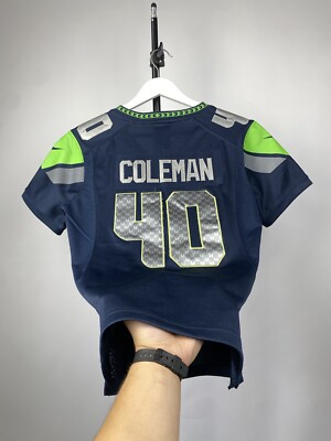 NFL On Field Seattle Seahawks Derrick Coleman #40 Jersey Men's XS