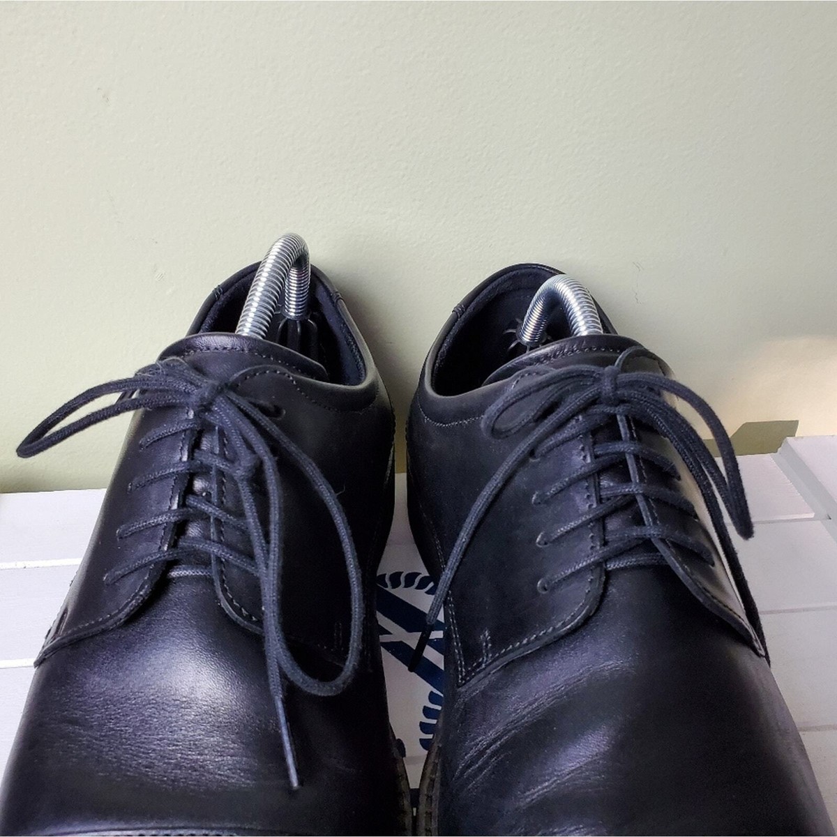 Ecco Biarritz‎ Shoe Men 9 Black Leather Oxford Cap Toe Lace Up Comfort Office Ecco Men main image 3
