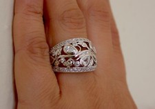 Multi Stones of CUBIC ZIRCONIA set in.925 Sterling Silver Ring FAST SHIPPING