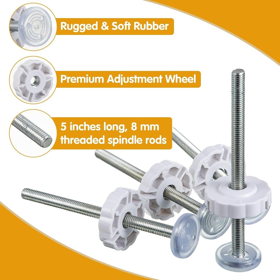 Dreyoo Baby Gate Extender Extension, 4 Pack Pet Threaded Spindle Rods