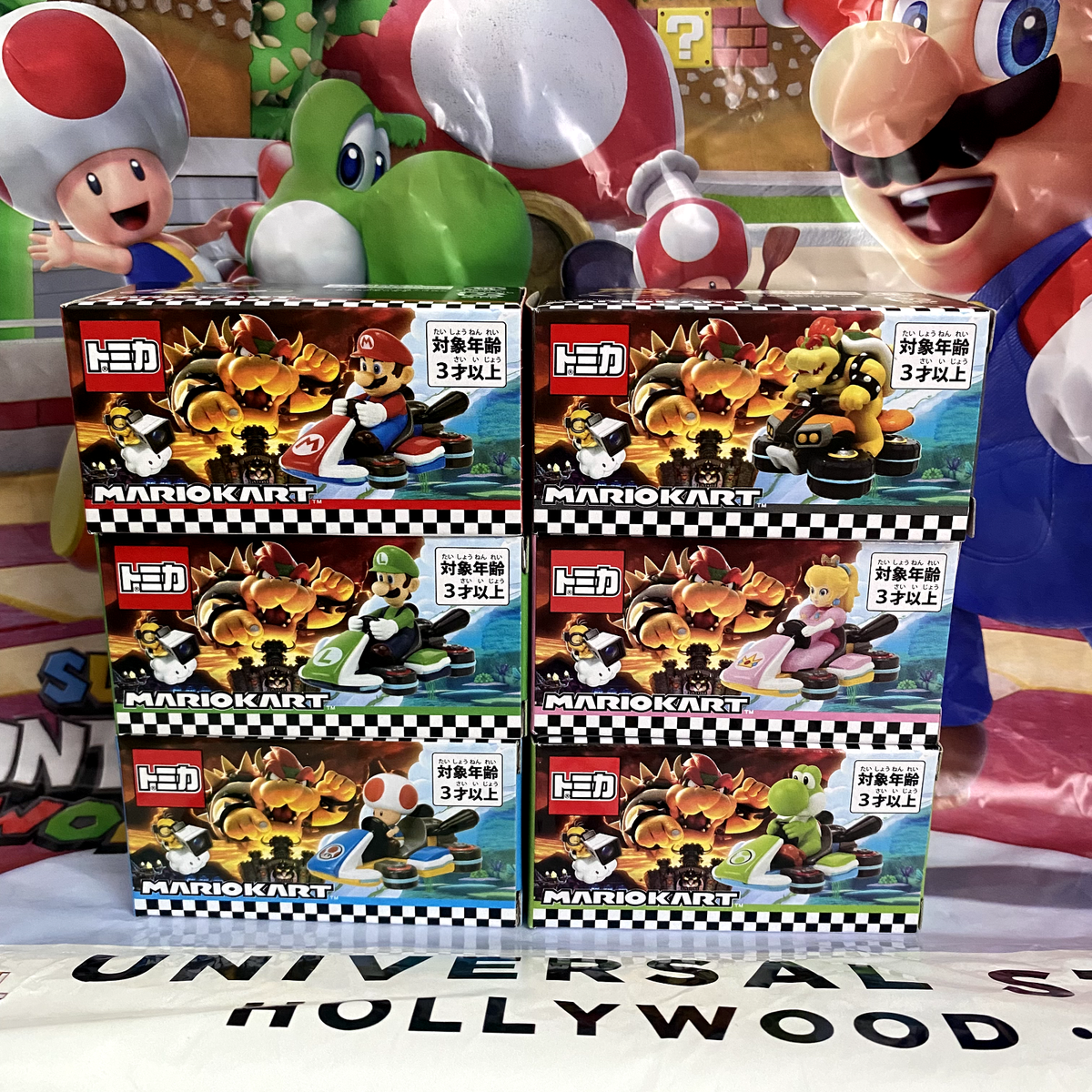 Super Nintendo World TM Limited Item Mario Kart Mini Cart 6 Set