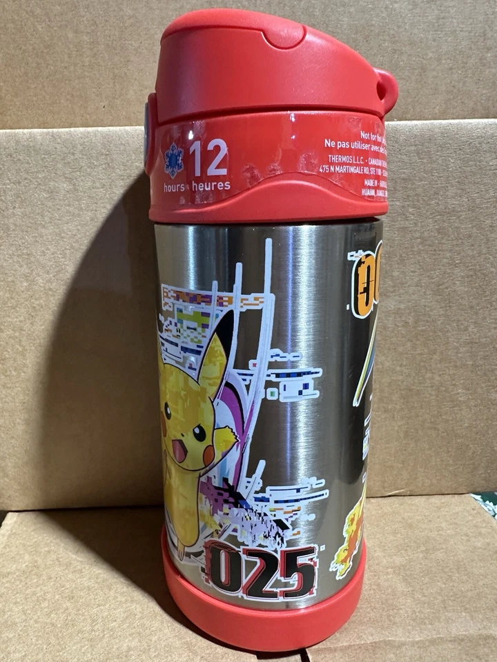 Thermos. Pokemon. Stainless Steel. 12oz. Built-in Straw Water Bottle - Image 4 of 4