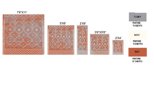 Trellis Bohemian - 2'x4' Moroccan Faded Transitional Area Rug - 511 - Picture 47 of 47