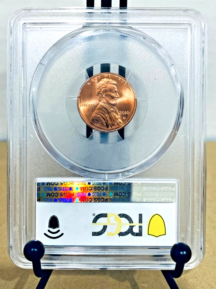 2010-D Lincoln Cent Shield PCGS Gold Shield MS66RD Mint State 66 Red #45723708 - Image 2 of 2