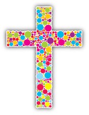 Colorful Cross Car Bumper Sticker Decal ''SIZES''