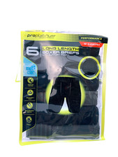 AND1 Men's 6 Pack Pro Platinum Long Leg Boxer Briefs, 9" INSEAM "DRY COOL"