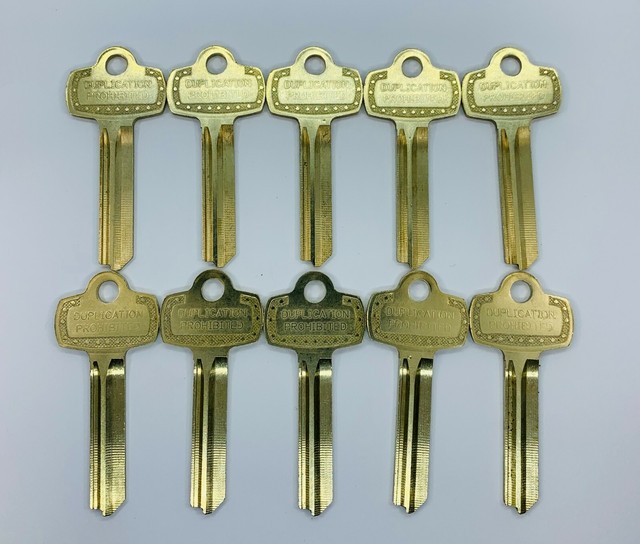 Lot of 10 Nickel Silver A1114B 1A1B1 Type Key Blanks for Best B Keyway