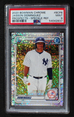 ⚾ JASSON DOMINGUEZ - 2020 Bowman Chrome 1st Speckle Ref AUTO RC 