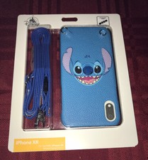 Disney Parks D-Tech Stitch Wallet Phone Case iPhone XR w/ Strap NEW