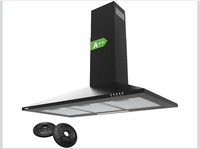 CIARRA Cooker Hoods 90cm CBCB9201 Black Wall Mounted Chimney Vent Hood 900mm