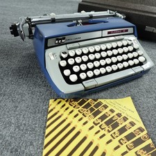Smith Corona Classic 12 Typewriter Portable Case Blue Vintage 1976 USA Nice 🔥🔥 thumbnail