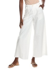 Gracia Eyelet Embroidered Wide-Leg Pant Women's