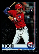 Carlos Tocci Texas Rangers 2019 Topps Black #649 SN /67